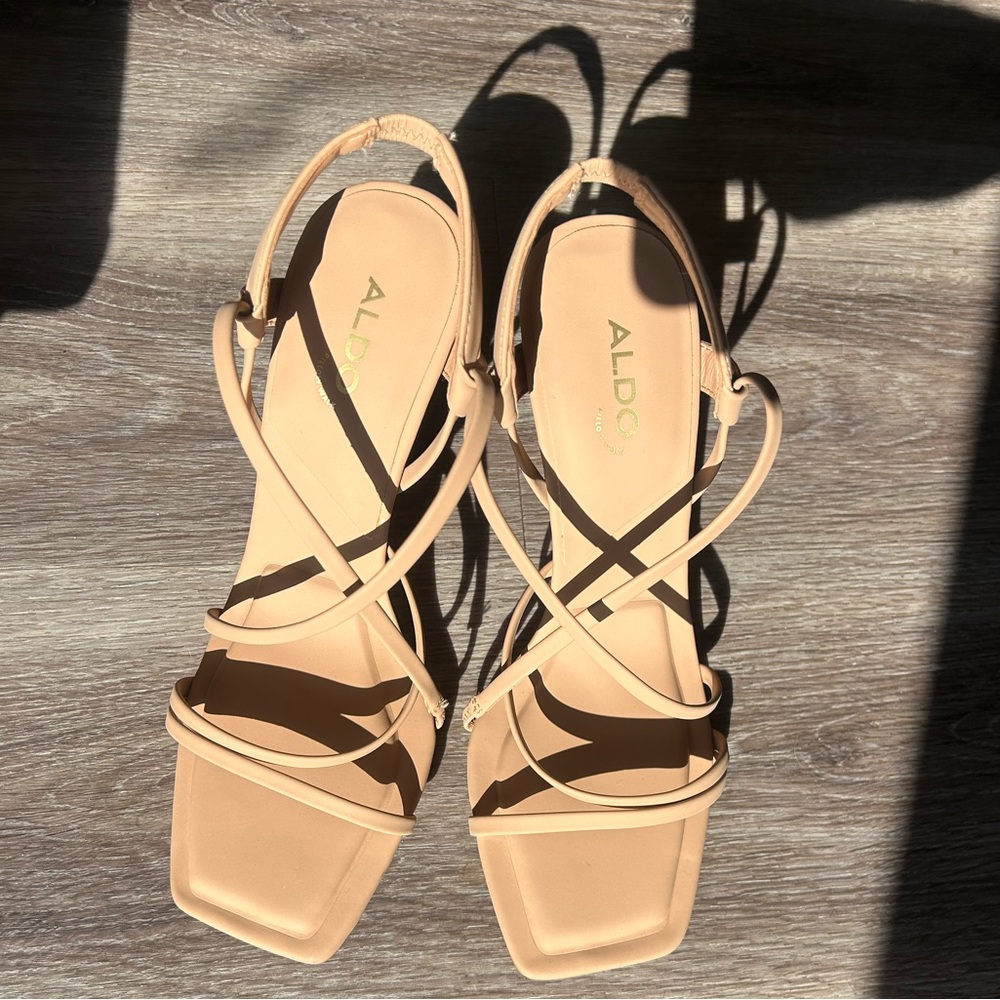 ALDO Women's Beige Strappy Heels